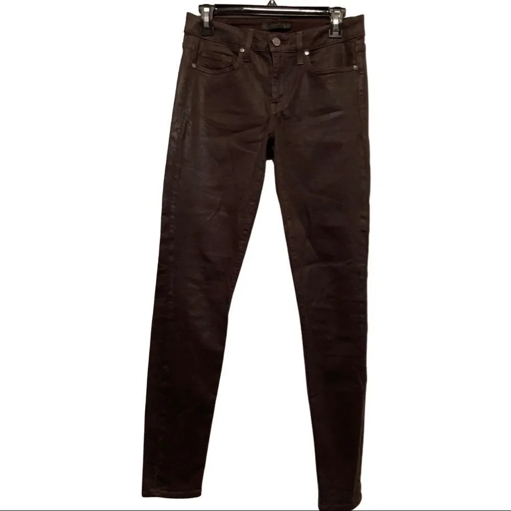 GENETIC Stem Mid Rise Skinny Jeans in Black Licorice